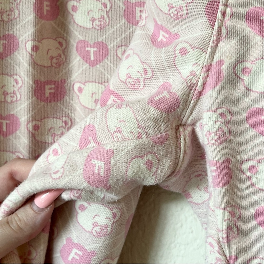 Y2K 2000s mcbling pink Teddy Fresh bear and hearts pastel sweatpants - Picture 6 of 8